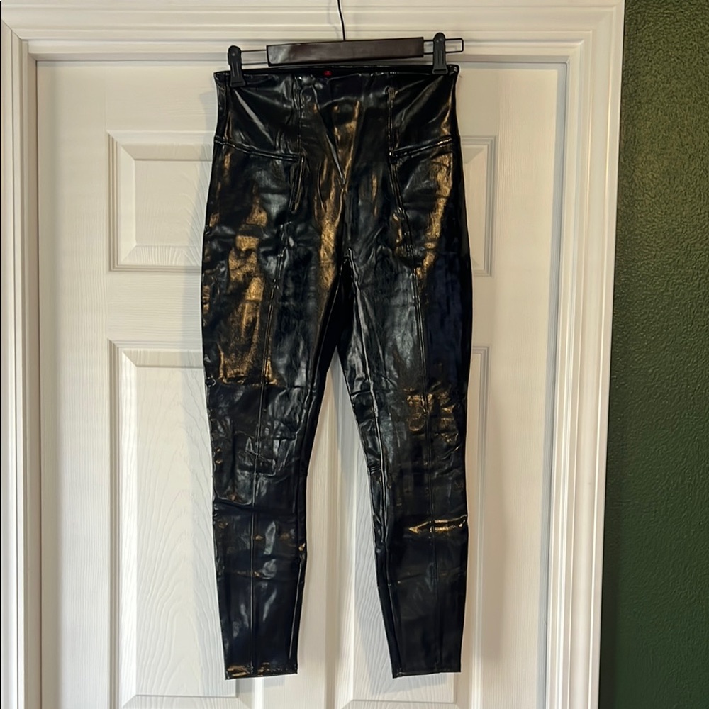 SPANX Black Shiny Leggings